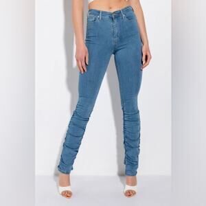 ANITTA STACKED HIGH WAISTED SKINNY JEANS size 5